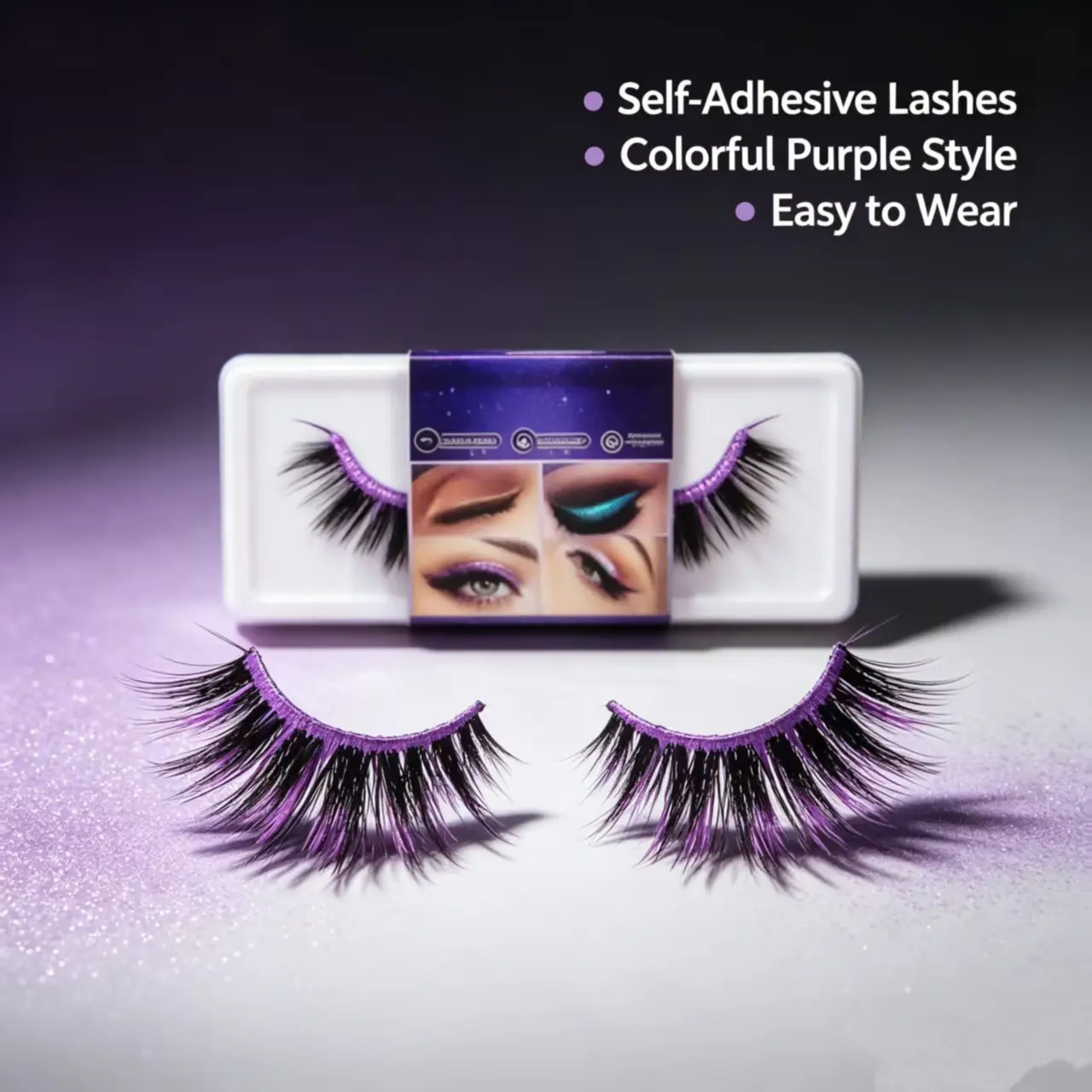 Fluffy Self-Adhesive Mink False Eyelashes - Glue-Free 3D Beauty Products Makeup Sticker Sheet with Integrated Eyeliner and Eyeshadow, Lightweight Daily Use Lash for Florida, 3D European And American Eye Makeup, Beginners, Daily Makeup, Party Occasions