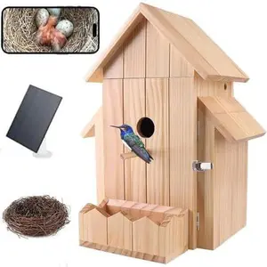 Bird House with Camera, 1080p  WiFi Outdoor Bird Box. Features Auto Capture Bird Video & Motion Detection, Night Vision, App  and Serves as a Bird Nesting Box (, Normal)