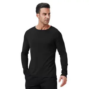 Outdoor Men's Merino Wool Quick-Drying Hiking Warm Long-Sleeved Underwear Sports ski Base Layer top 300g