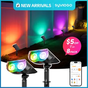 Linkind Smart Solar Spotlight Outdoor APP Control Color Changing IP67 Waterproof Landscape Lighting for Yard Garden Pathway