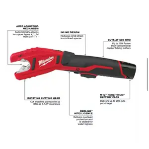 Milwaukee M12 12V Lithium-Ion Cordless Copper Tubing Cutter (Tool-Only)