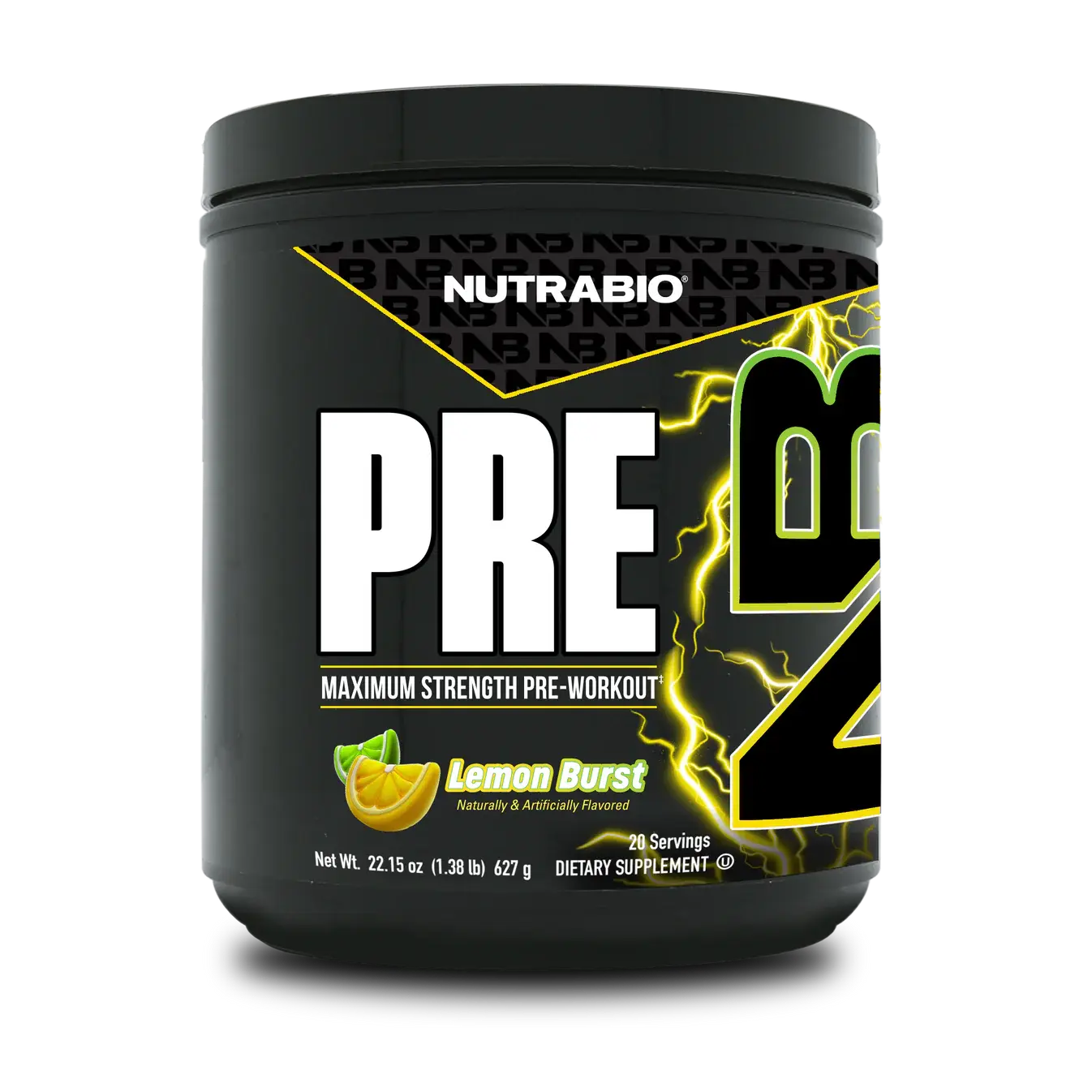 NutraBio PRE V2 Naturally & Artificially Flavored Edible Pre-Workout Dietary Supplement, Electrolyte-Infused Formula for Muscle Support, for Fitness Enthusiasts, Fitness Supplements