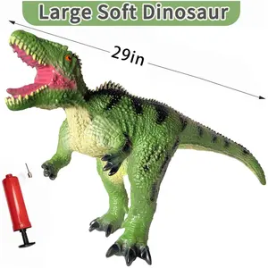 Big Dinosaur Toys for Boys, 29 inch Large Inflatable Giganotosaurus Dinosaur Toys, Giant Soft Dinosaur Toys, Dinosaur Party Favors