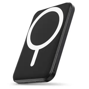 podoru Silicone Mobile Phone Accessories 5000mAh Power Bank - 22.5W Fast Charging, 15W Wireless Charging, Dual-Port Rechargeable, Ultra-Slim Compact High-Capacity Portable Battery Pack Compatible with iOS & Android - Ideal for Travel & Everyday Use