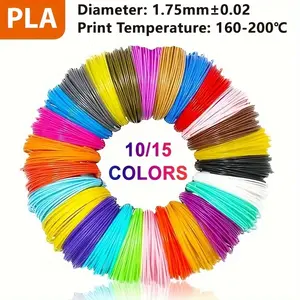 3D Printing Pen Refill Set, 10 Random Colors, 3m Per Roll, Pla High Temp 1.75mm, Back-To-School Season, Art School Supplies, Model Xinghao