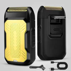 Rechargeable Electric Foil Shaver (Model 606 – Gold) | Foil Head, Powerful Performance | Rechargeable Design, Long-Lasting Battery Life | Wet & Dry Use, Ideal for Home & Travel