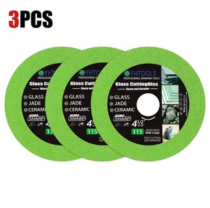 3PCS 4.5" (115mm) Diamond Tile Cutting Blades – Ultra-Thin Dry Cutting Discs for Ceramic, Marble, Granite – Durable Angle Grinder Blades for Masonry & Construction Power Tools