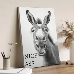 Donkey Nice Ass Bathroom Canvas  Bathroom Funny Wall Art Decor  Restroom Accessories  Funny Toilet Art Canvas