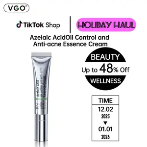 VGO Azelaic Acid Oil Control & Anti-Acne Essence Cream 12g for Dry Normal Oily Combination Dull All Skin Types Gentle Lightweight Matte Finish