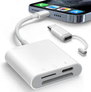 SD Card Reader for ,  2 in 1  iPad Camera, Adapter Trail  Camera DSLR Dash Cams Reader, Portable No App Required