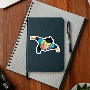 Invincible Aerial Flight Vinyl Sticker, Mark Grayson Action Comic Decal for Laptop, Skateboard, Gamer Setup