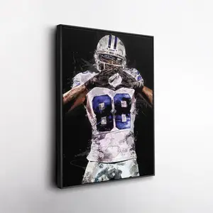 Dez Bryant Wall Art ? Dallas Cowboys  Print, NFL Football Decor, Framed Poster Gift for Fan Room, Man Cave, or Office ( Unframed - Print Only )