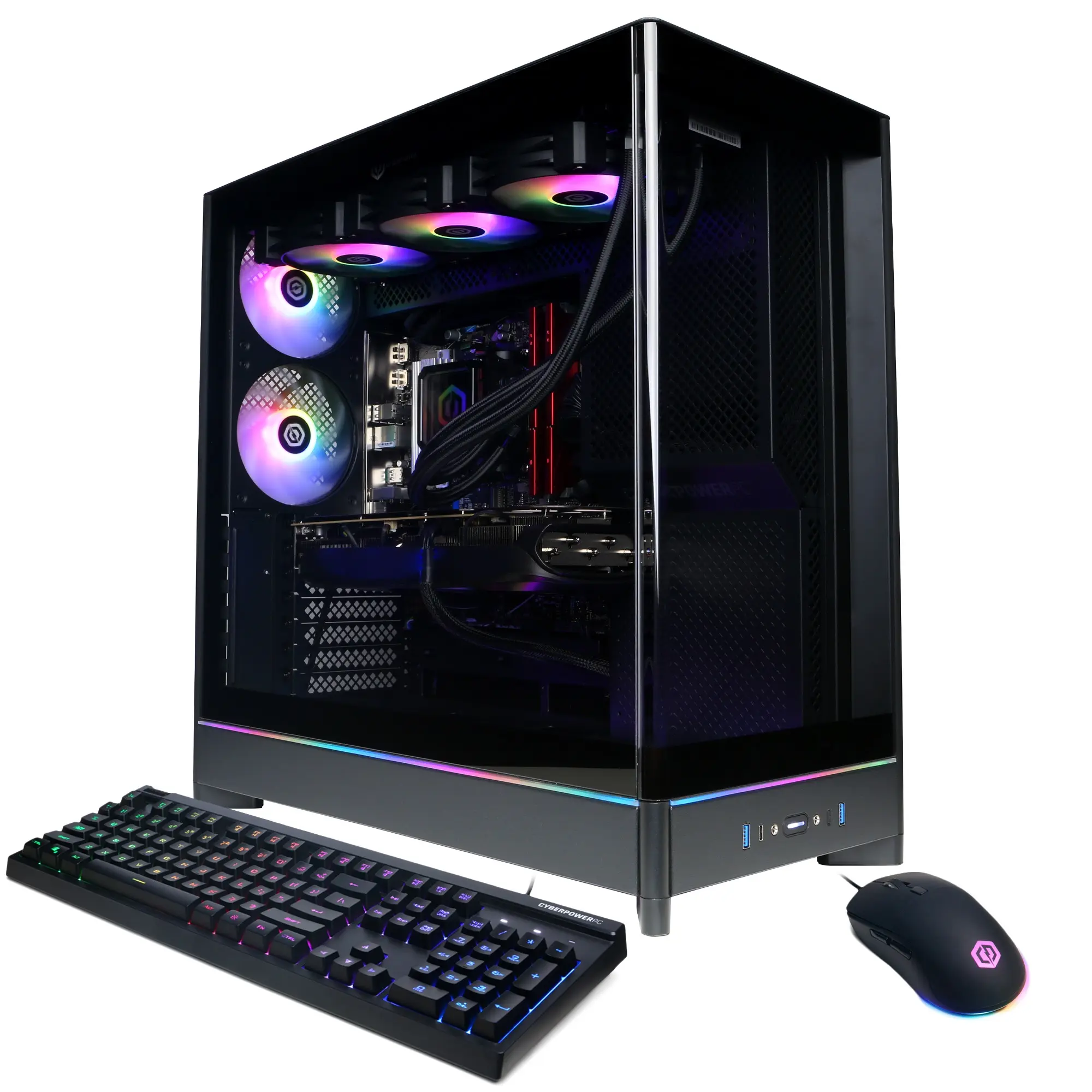 CyberPowerPC SLCAI8600CPG Gaming Desktop PC, AMD Ryzen 9 9900X3D, 32GB DDR5, GeForce RTX 5070 Ti 16GB, 2TB PCIe 4.0 NVMe SSD, WiFi/BT, RGB Gaming Keyboard/Mouse & Windows 11 Home