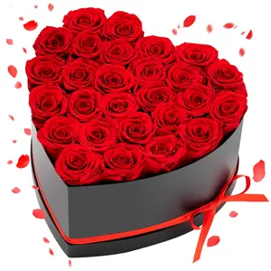 fathersdaygift  VEVOR Forever Flowers, 27 Preserved Roses in a Heart Shape Box, Eternal Flowers Immortal Bouquet Birthday Present for Delivery Prime Women Her Wife Mothers, Anniversary, Valentine's Day, Christmas, Red