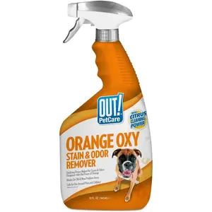 OUT! PetCare Orange Oxy Stain & Odor Remover | Oxy Clean Pet Stain and Odor Eliminator | 32 oz