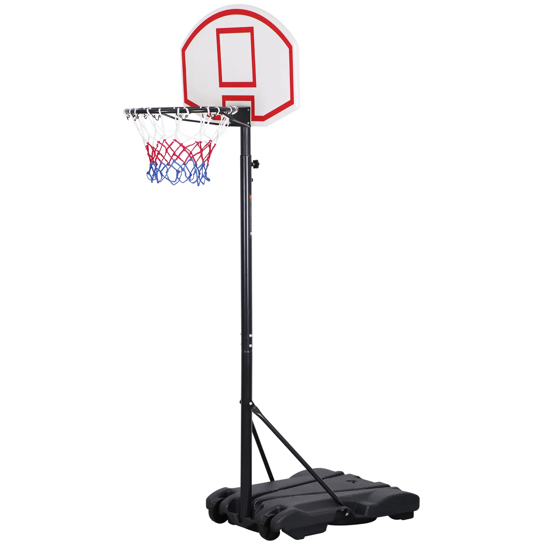 Youth Portable Basketball Hoop System for Boys, 5.5-7 ft Adjustable Height, Heavy-Duty Steel & PE with Wheels Base for Outdoor Play, Sports Game & School Activity