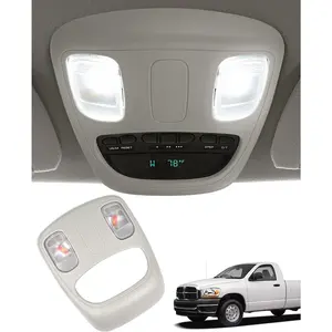 Overhead Console Dome Light Replacement LED Interior Roof Map Reading Lamp for 2002-2010 Dodge Ram 1500 2500 3500 4500 5500, Replaces 1DK78BD1AA, 1DK78TL2AA
