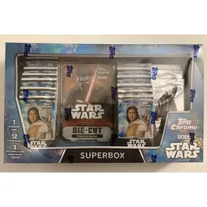 Topps Chrome Star Wars Super Box 2025 Costco Exclusive Trading Cards - Sealed!