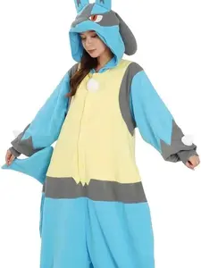 Lucario Kigurumi Adult Pyjamas Cosplay Costume Anime Onesie Sleepwear Homewear Unisex Pajamas Christmas Halloween Party Clothing