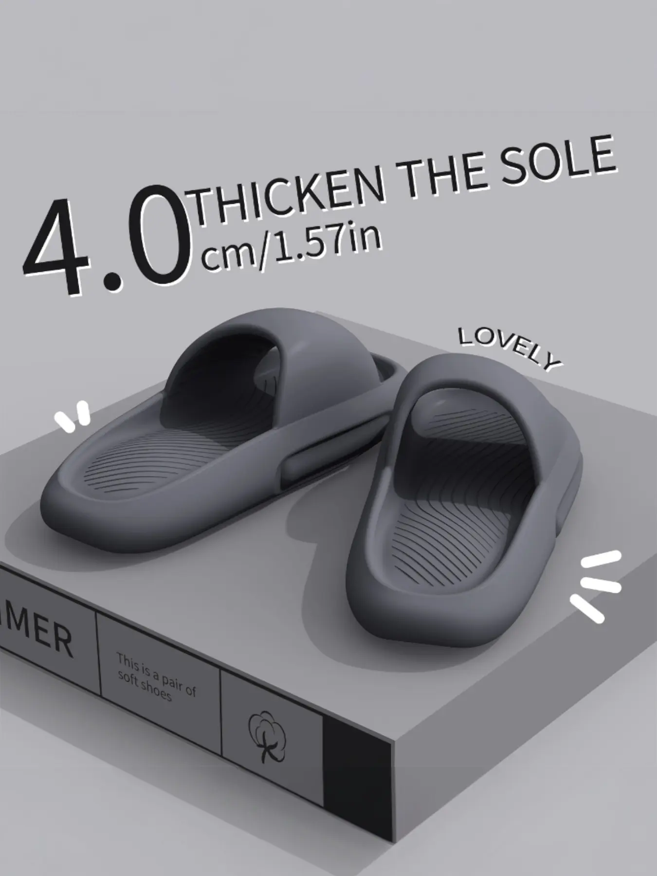 Fashion Simple Slippers for Women Summer Indoor Home Non-Slip Silent Air Cushion Cool Slipper Outdoor Wear Thick Sole Soft Cushioned Slippers