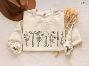 Surgical Tech Sweatshirt, Floral Surgical Nurse Sweater, Doctor Plastic Surgeon Gifts, Surgery Medical School Student Graduation Gift Shirt