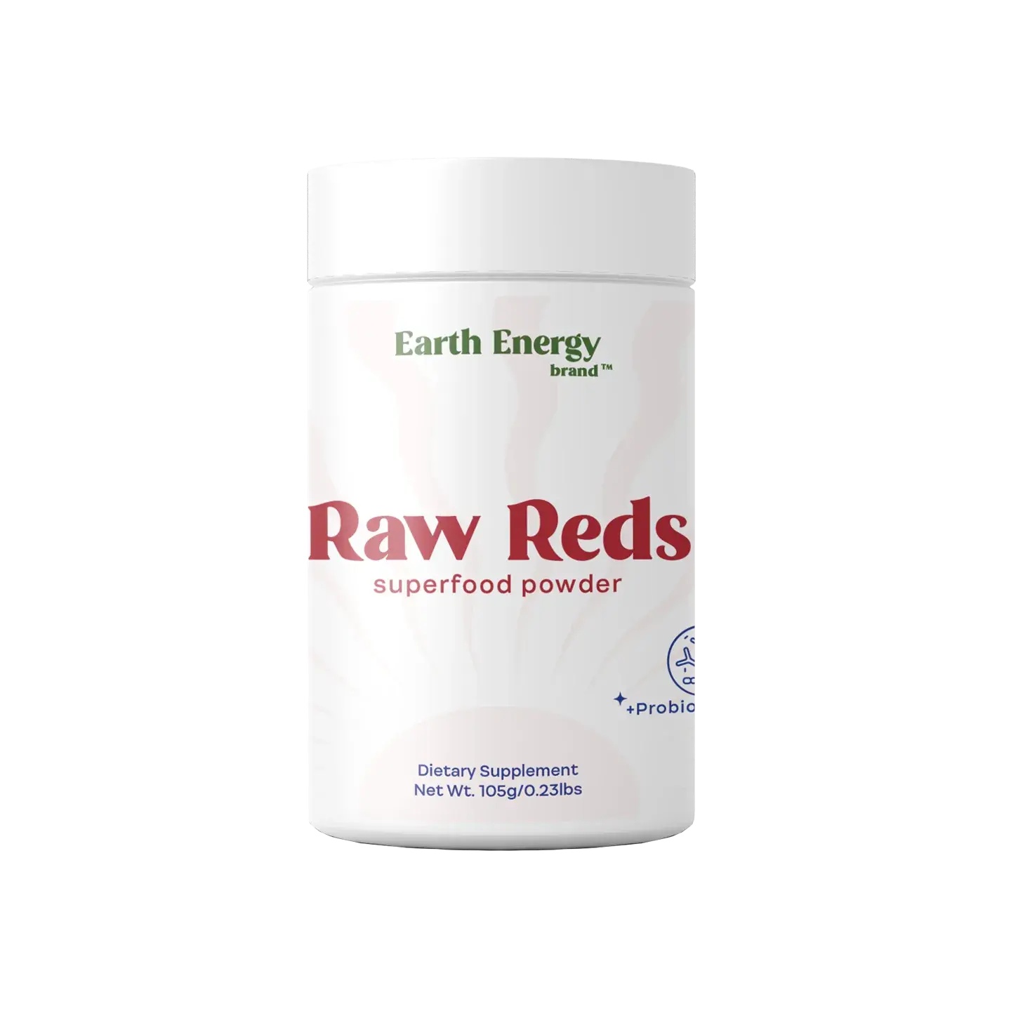 Earth Energy Raw Reds Superfood Powder - Natural Energy Boost with Probiotics & Polyphenols - 105g Dietary Supplement