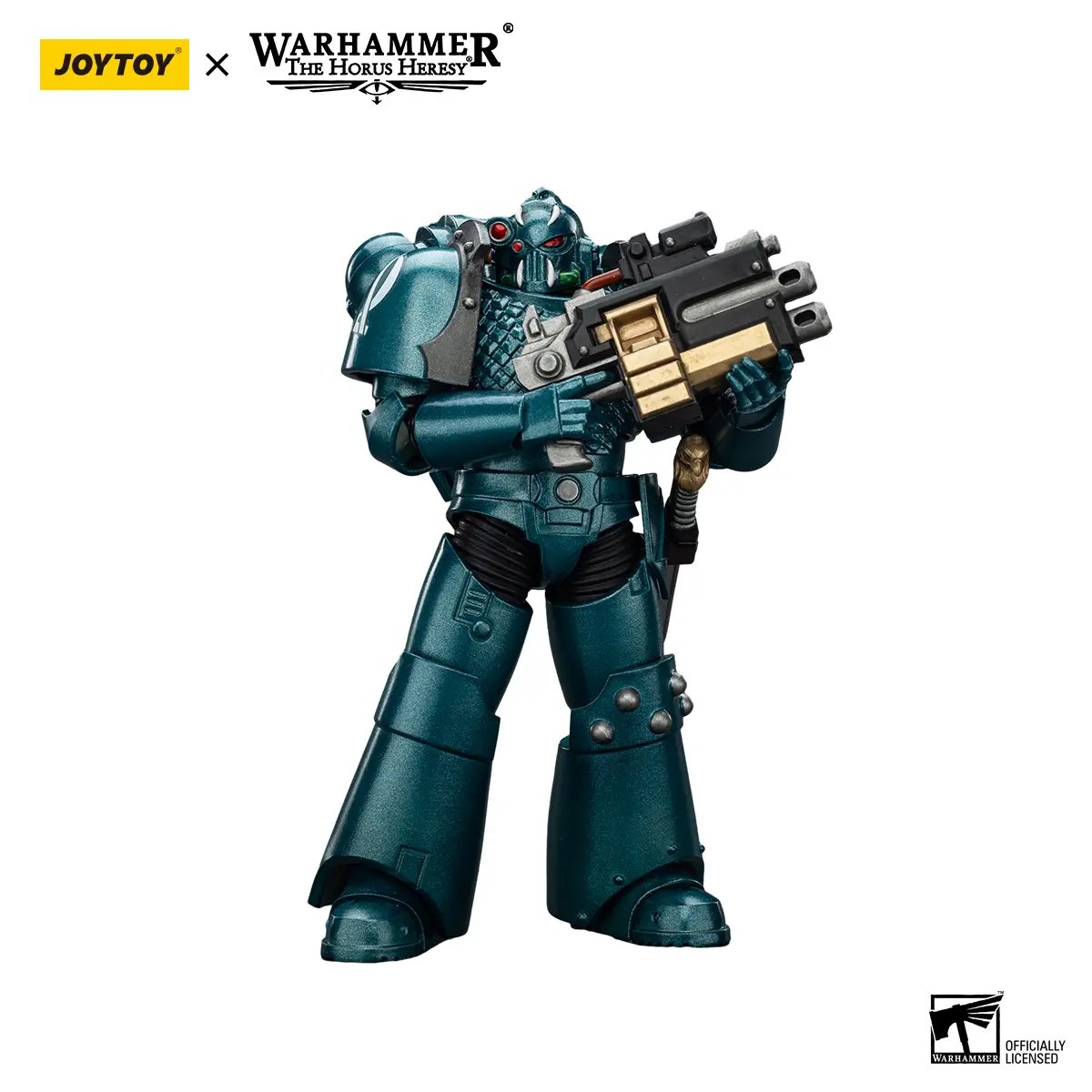 Joytoy 1/18 Realistic Multi-Jointed Articulated Action Figure - Alpha Legion Headhunter, Equipped with Banestrike Combi-Bolter, Power Dagger, Model JT01406, Classic Novelty Toy Figure, Articulated Figures