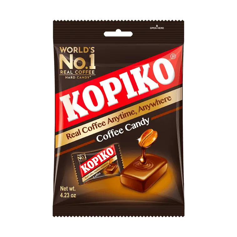 Kopiko Sweet-Creamy Coffee Flavor Candies - 120g Portable Caffeine-Infused Snack Candy