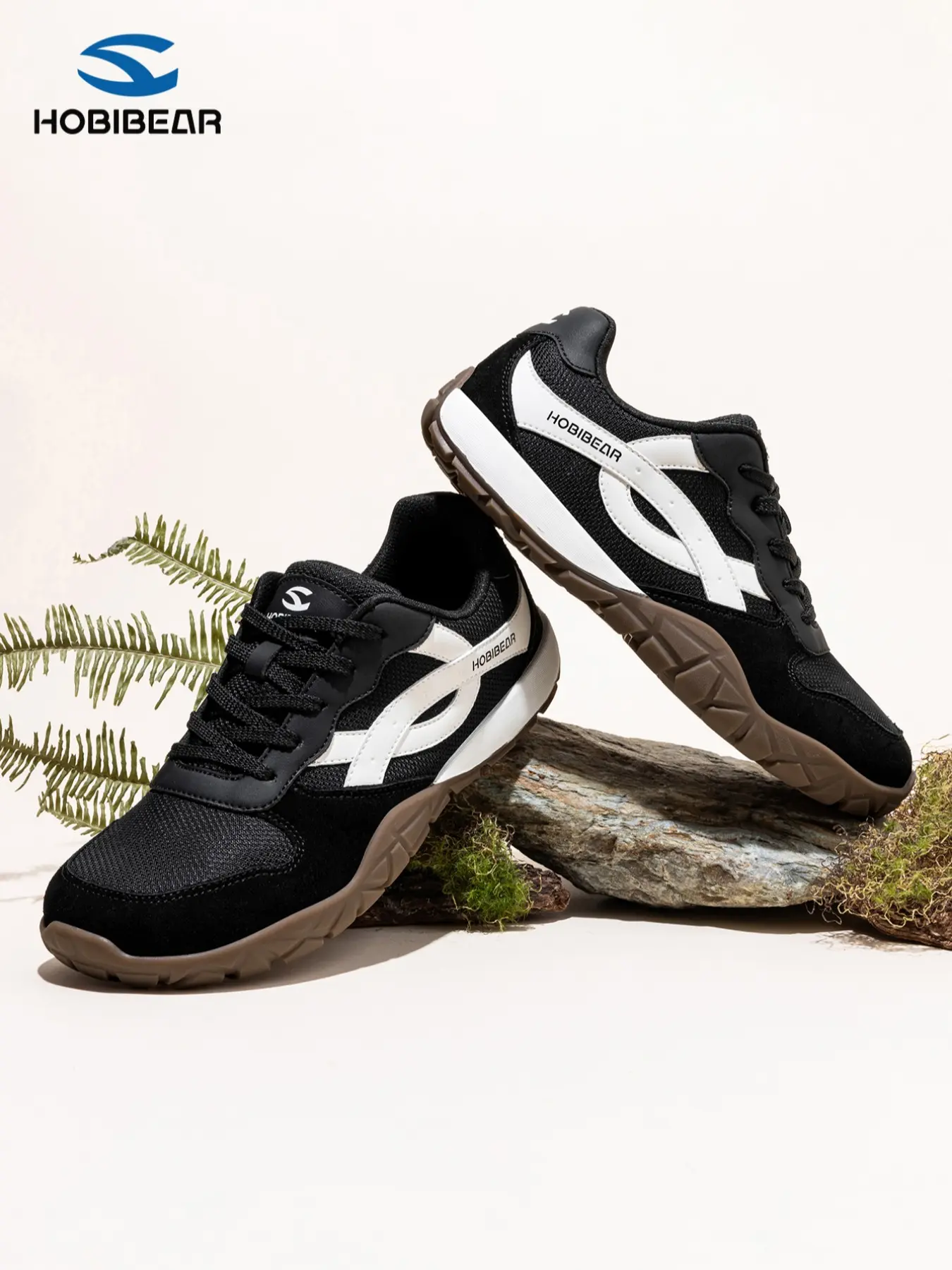 Hobibear Mesh Wide Head Shoes Unisex Wide Feet Casual Sneakers Outdoor Lightweight Fashion Sports Shoes, Casual Sneaker Trainer, PU Leather, Rubber Sole, All Seasons, Walking Shoes