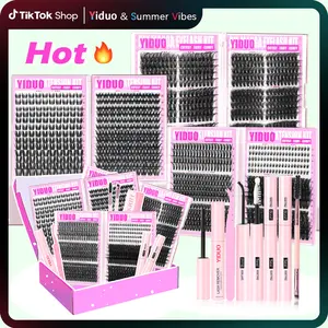 YIDUO Volume Mega/Bottom 6 Box Mix 1110/1479/1686Pcs Lashes Clusters Kit Gift Packs with 2X Bond&Seal – Soft False Eyelash Wispy Natural DIY Individual Clusters Lash Kit for Beginners Bulk Pack Makeup DealsforYouDays