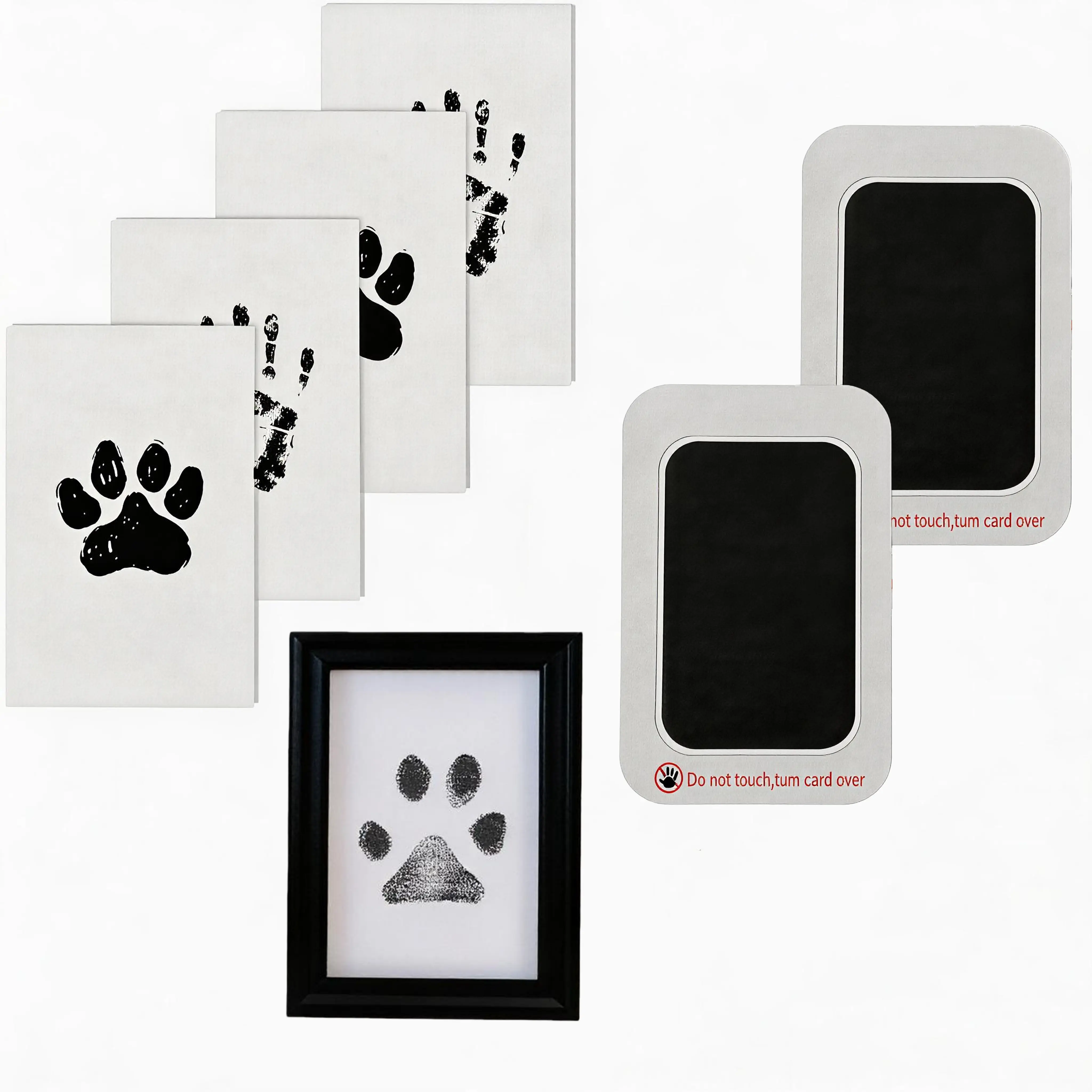 Inkless Hand and Footprint Kit - Mess Free Ink Pad for Keepsake,Clean Touch Ink Pad for Hand & Footprints,  Dog Nose & Paw Print Kit, Ideal New Mom Gifts