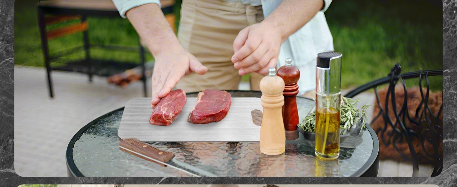 Stainless steel cutting board, upgraded kitchen hygiene non-toxic cutting board for meat/vegetable double-sided cutting board in 2026, 316 metal dishwasher safe kitchen gift (small, medium, large, choose to purchase)