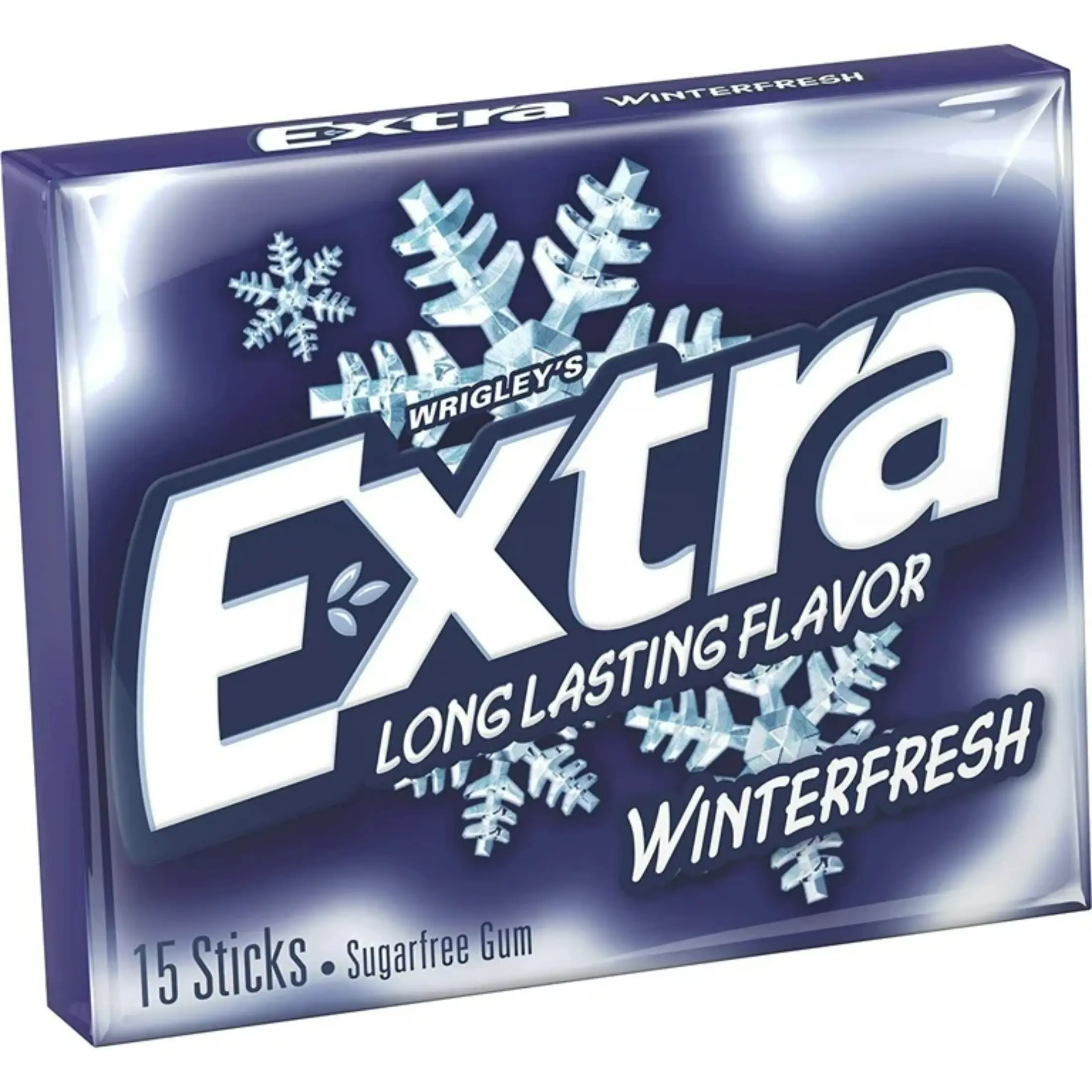 2x Wrigley's Extra Winterfresh Sugar Free Chewing Gum - Cool Mint Mints Pocket Pack Snack Candy 15ct