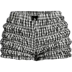Women's Ruffle Shorts Plaid Y2k Lace Bloomers Elastic Waist Frill Bottoms Gingham Micro Boyshorts Above The Knee Summer Fashion Fashion Womenswear Elegant Fit Outfit