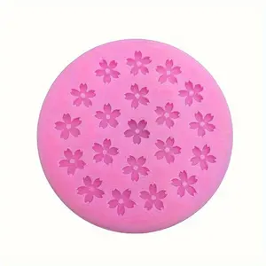 2pcs, 20-hole Mini Cherry Blossom Chocolate Fondant Flower Cake Decorating Baking Tool Silicone Baking Mold Baking Supplies