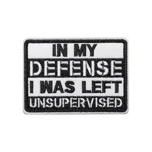 UNSUPERVISED Patch Design Fun Tactical Quotes Meme Velcros Embroidered Badge Hook Loop Fastener for Cap Molle Backpack Jeans Embroidery Patch