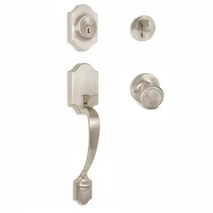 Valhala Satin Nickel Decorative Handleset with Salem Knob
