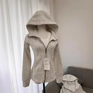 Slim Fit Sweatshirt for Women Casual Lazy Hooded Yoga Jacket Spring Fleece-Lined Warm Top Scuba Hooded Style Comfortable & Versatile Long Sleeve Womenswear Long Sleeve Everyday