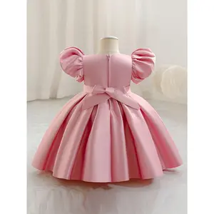 Girls' Birthday Princess Party dress - Soft Pink Formal gown with flared skirt, Non-Stretchy Birthday, Christmas,, Girl Dres, Pink Dres, Elegant Dress Girl, Princess Dress Girl, Pink Dress Girl
