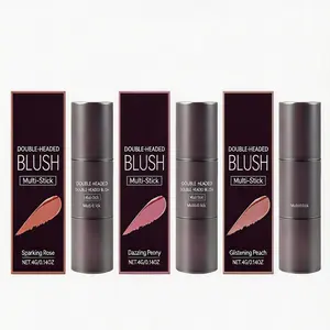 Double-Ended Multi-Use Blush Stick - Natural, Lightweight, Long-Lasting, Vibrant Flush Makeup Stick for Beauty & Personal Care