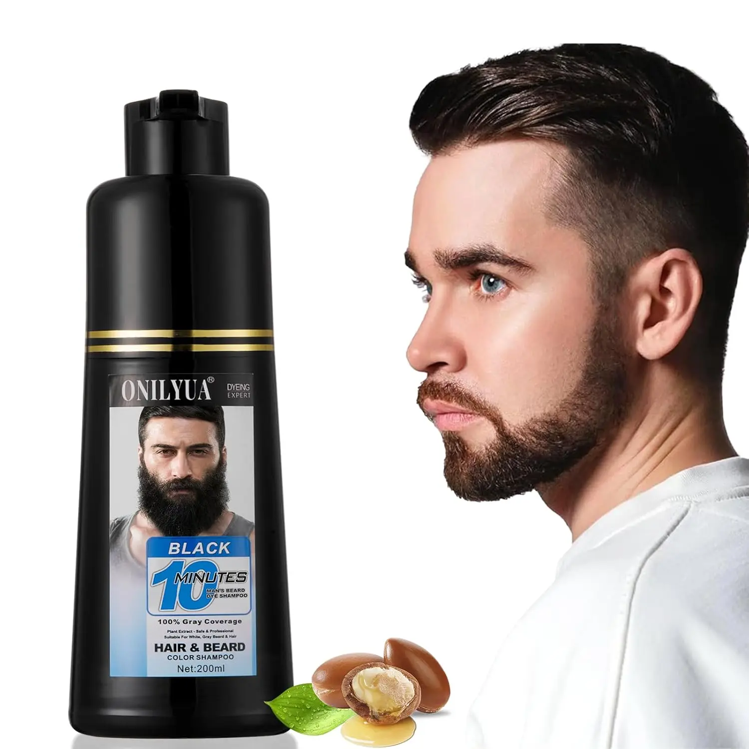Simpler Beard Color 3-in-1 Black Beard Dye for Men - Easy Apply & Healthy - TikTok Shop