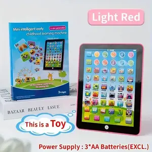 Kids' Learning Tablet Toy -  Lightweight & Natural Design - English Language with Letters, Words, Numbers - Multiple Modes - Red/Blue Options - Ideal for Boys and Girls Aged 3+ Years - Perfect Birthday or new year  Gift (Batteries Not Included)