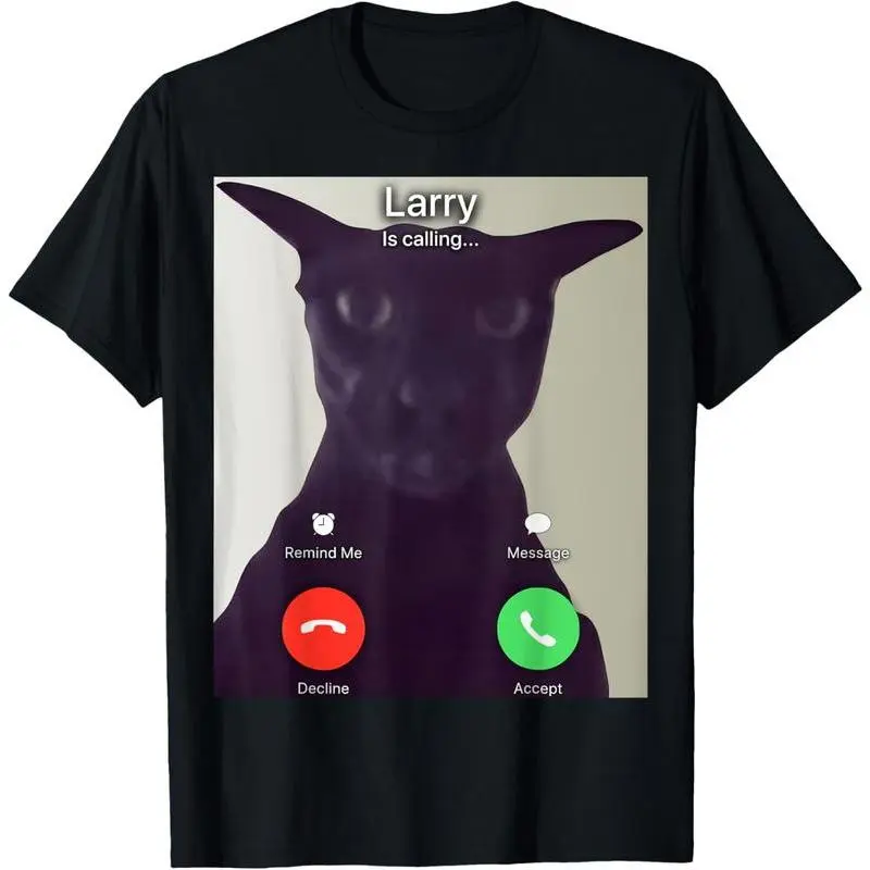 Evil Larry Cat T-Shirt, Funny Vintage-Style Graphic Print in 100% Cotton for Men, Women, and Youth, Animal Graphic Tee, Funny Graphic Tee