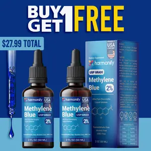 HARMONIFY Methylene Blue 60 ML 2 Pack (2 FL OZ) USP Grade 2% Solution HARMONIFY Methylene Blue 60 ML 2 Pack (2 FL OZ) USP Grade 2% Solution