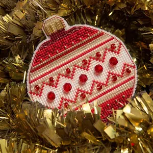 Christmas tree toy. Plastic Canvas Cross-stitch kit T-10C