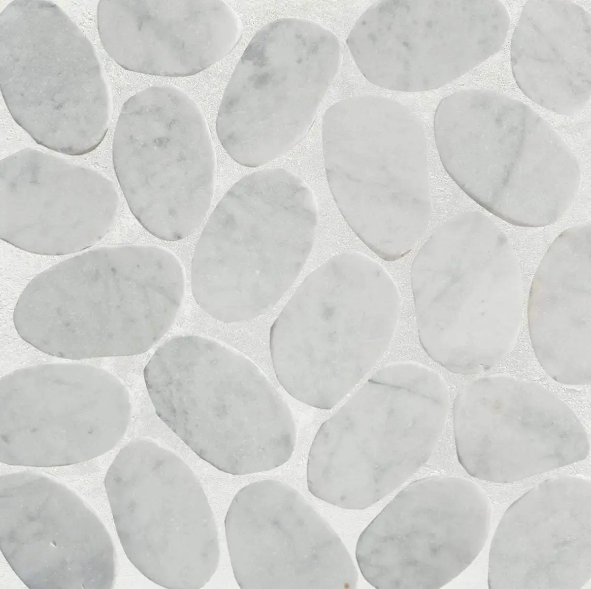 White Marble Mosaic Tile, XL SLICE CARRARA Mosaic Wall & Floor Tile
