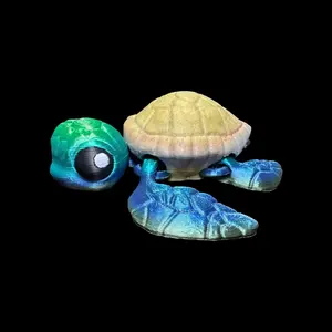 Sea Turtle Articulating Sculpture 3D Print