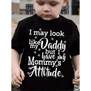 Boys' And Girls' Personalized Letter Print T-Shirts, Casual And Versatile Family Outfits, New Trendy Spliced Round-Neck T-Shirts vacation Rifle oversized concert rising hoodie fits