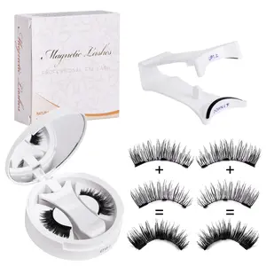 （Please confirm the product specifications）Magnetic Eyelashes with Applicator, Note Upper & Lower Order (No Magnetism If Reversed), Reusable Natural Look Glue-Free False Lashes for All-Day Comfort
