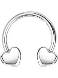 1 Pc Cute Septum Jewelry Star Septum Ring 16G Septum Rings Stainless Steel Cool Septum Rings Heart Butterfly Septum Ring Septum Piercing Nose Ring Jewelry